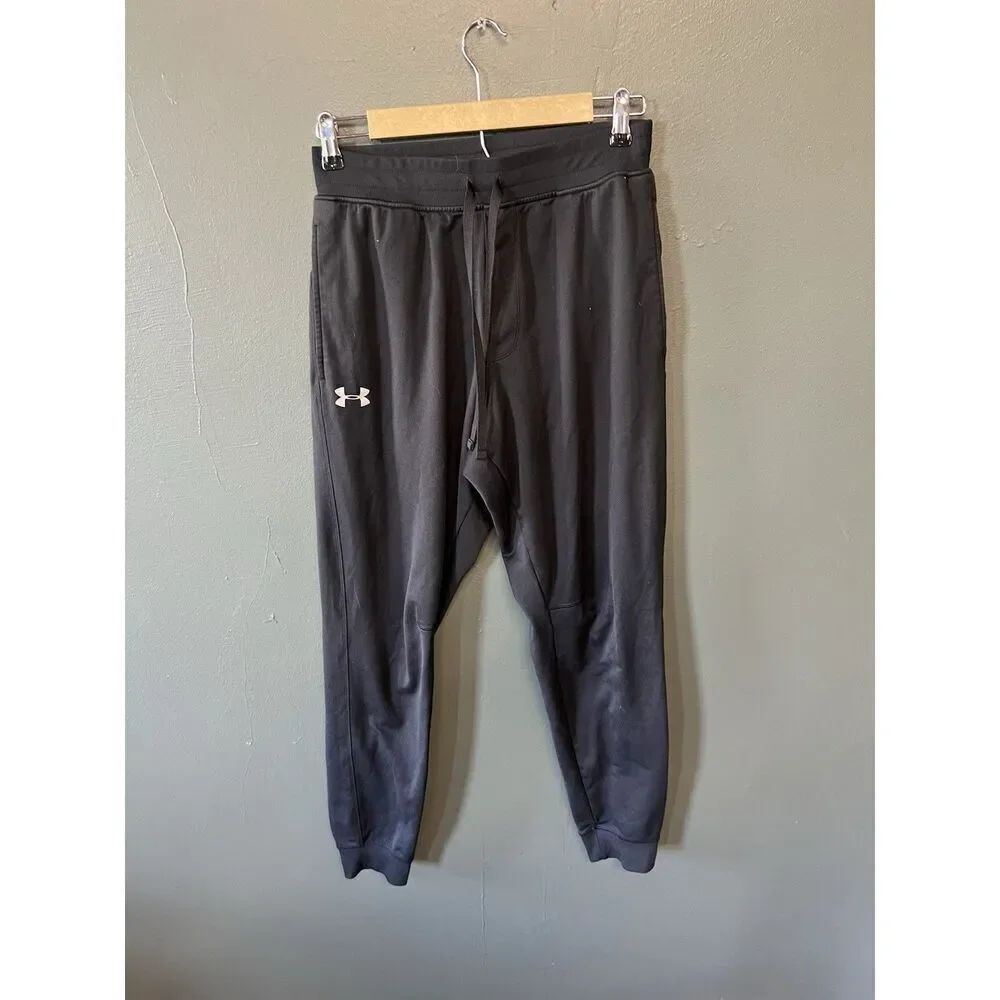 Under Armour Mens Black Jogger Sweatpants Athletic Pullon Size Medium